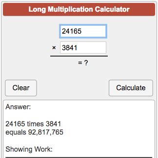 645 x 2|Long Multiplication Calculator.
